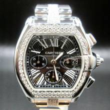 Thumbnail von Cartier Roadster Chronograph 2618 Automatic 42mm Steel ~4TCW Diamond Watch </h1>