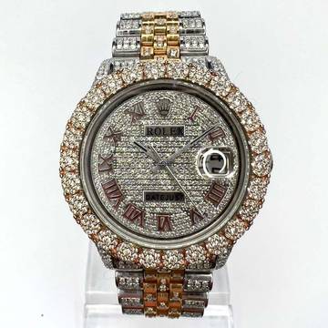  Rolex Datejust Automatic 36mm 2 Tone Full Diamond Watch </h1> 