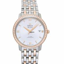  Omega De Ville Prestige 424.25.37.20.52.001 - De Ville Automatic Silver Dial 18kt Rose Gold Ladies Watch </h1> 