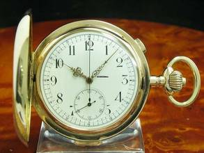  Tempora 14kt 585 Gold Savonette Taschenuhr Chronograph Minuten Repetition </h1> 