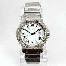 Thumbnail von Cartier Santos OCTAGON Automatic 31mm Steel 0.38TCW DIAMOND Watch </h1>