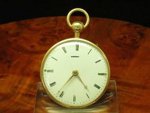  18kt 750 Gold Open Face Taschenuhr Viertel-repetition </h1> 