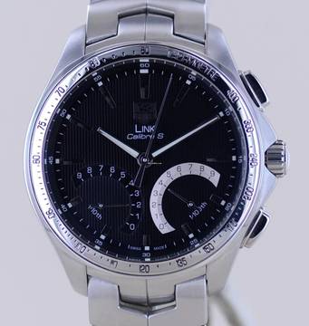  TAG Heuer Link Quarz Calibre S Chronograph Regatta Countdown 1/10 Black Dial B+P </h1> 