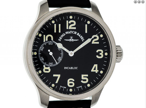 ZENO Pilot Oversized Handaufzug mit Glasboden 8558-9-a1