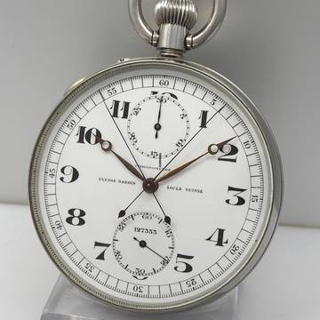 Ulysse Nardin Taschenuhr Beobachtungschronometer Rattrapante um 1955 