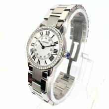 Thumbnail von Cartier Ronde Solo de Cartier 29mm Quartz Steel 0.45TCW DIAMOND Watch </h1>