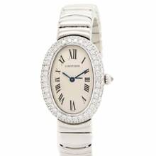 Thumbnail von Cartier Baignoire 23mm Quartz 18K WG ~1.5TCW Diamond Watch </h1>