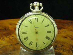  Manners London 925 Silber Open Face Spindeltaschenuhr Um 1820 Schlüsselaufzug </h1> 