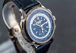 Thumbnail von Patek Philippe World Time CHRONOGRAPH | 5930G-001 | Full Set 2018 | Whitegold