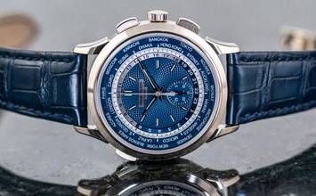 Thumbnail von Patek Philippe World Time CHRONOGRAPH | 5930G-001 | Full Set 2018 | Whitegold