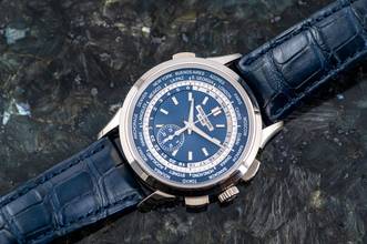 Thumbnail von Patek Philippe World Time CHRONOGRAPH | 5930G-001 | Full Set 2018 | Whitegold