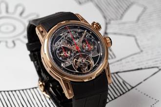  Louis Moinet Impulsion Tourbillon Chronograph Onyx optional blue Aventurine 