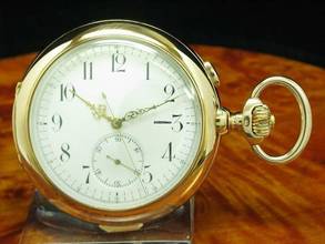  Invicta 14kt 585 Gold Savonette Taschenuhr Chronograph Minuten Repetition </h1> 