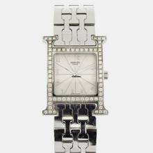Thumbnail von Hermès Heure H 25mm Steel 0.91TCW DIAMOND Watch </h1>