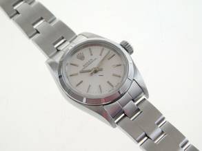 Thumbnail von Rolex Oyster Perpetual 26 Lady Oyster Perpetual mit Saphirglas 25 mm silber farbendes Blatt mit Oysterband v 1995 </h1>