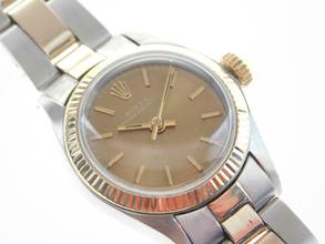 Thumbnail von Rolex Oyster Perpetual Lady Oyster Perpetual St / G 25 mm mit Oysterband im sehr schönen Zustand von 1971 </h1>