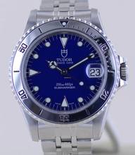  Tudor Submariner Medium blue Dial Klassiker Stahlband Unisex 36mm B+P </h1> 
