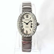 Thumbnail von Cartier Baignoire 23mm 18K White Gold 3.2TCW Diamond Watch </h1>
