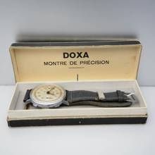 Thumbnail von Doxa Chronograph Vintage Stahl Valjoux 22-perfect with orig.Box RARE