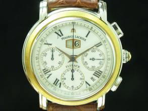 Thumbnail von Maurice Lacroix Masterpiece Flyback Annuaire Stahl-gold Automatic Herren / 15827 </h1>