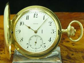 Thumbnail von Zenith Grand Prix Paris 14kt 585 Gold Savonette Taschenuhr Viertel-repetition </h1>