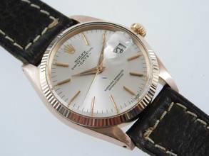 Thumbnail von Rolex Oyster Perpetual Date 18 Karat Rosegold Date 34 mm Herrenuhr mit Caliber 1570 im TOP Zustand v 1967 </h1>