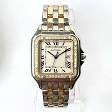 Thumbnail von Cartier Panthère Quartz Jumbo 29mm 2 Row Gold 0.55TCW DIAMOND Watch </h1>