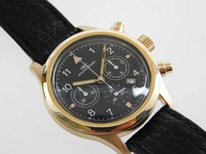 Thumbnail von IWC Fliegeruhr 18 Karat Gelbgold Fliegerchronograph 3740 im Top Zustand 37 mm </h1>