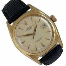 Thumbnail von Rolex Datejust 6104 Ovettone Ivory dial yellow gold 18KT very rare 1953's </h1>