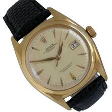 Thumbnail von Rolex Datejust 6104 Ovettone Ivory dial yellow gold 18KT very rare 1953's </h1>
