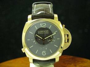  Panerai Luminor 1950 Monopulsante 8 Days 18kt 750 Gold Herrenuhr / Ref Pam00344 </h1> 