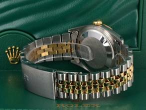 Thumbnail von Rolex Datejust 36 16233 Gold Dial With Big Diamonds - Full Set </h1>