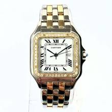 Thumbnail von Cartier Panthère Quartz Jumbo 29mm 2 Row Gold 0.55TCW DIAMOND Watch </h1>