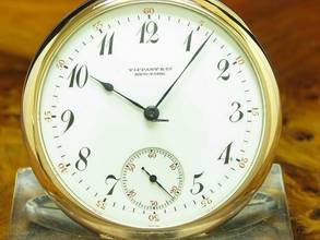 Thumbnail von Tiffany & Co. 18kt 750 Gold Open Face Taschenuhr Von Ca. 1894 / Kaliber 17 </h1>