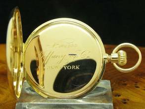 Thumbnail von Tiffany & Co. 18kt 750 Gold Open Face Taschenuhr Von Ca. 1894 / Kaliber 17 </h1>