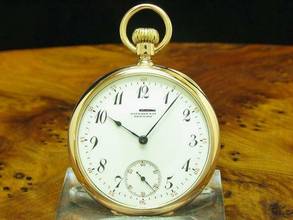  Tiffany & Co. 18kt 750 Gold Open Face Taschenuhr Von Ca. 1894 / Kaliber 17 </h1> 