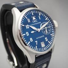 Thumbnail von IWC Große Fliegeruhr Pilot 5002 PLATINUM-DIAL Steel leather UNIKAT Box+Papiere Full Set Steel with Platinium DIAL