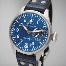 Thumbnail von IWC Große Fliegeruhr Pilot 5002 PLATINUM-DIAL Steel leather UNIKAT Box+Papiere Full Set Steel with Platinium DIAL