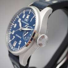 Thumbnail von IWC Große Fliegeruhr Pilot 5002 PLATINUM-DIAL Steel leather UNIKAT Box+Papiere Full Set Steel with Platinium DIAL