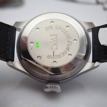 Thumbnail von IWC Große Fliegeruhr Pilot 5002 PLATINUM-DIAL Steel leather UNIKAT Box+Papiere Full Set Steel with Platinium DIAL