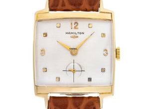  Hamilton Art Deco kleine Sekunde Ref.R831527 1940 original Box sehr gut Vintage  