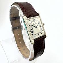 Thumbnail von Cartier Tank Quartz 23mm Silver 0.67TCW Diamond Watch </h1>