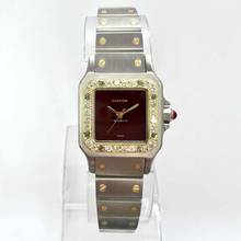 Thumbnail von Cartier Santos Galbée 24mm Automatic 2 Tone Watch 0.69TCW Diamond Bezel </h1>