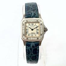 Thumbnail von Cartier Santos Galbée 24mm Quartz Steel 0.69TCW DIAMOND Watch </h1>