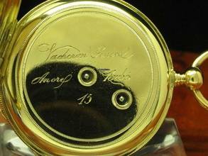 Thumbnail von Vacheron Geneve 18kt 750 Gold Open Face Taschenuhr Schlüsselaufzug </h1>