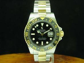 Thumbnail von Rolex GMT-Master II 18kt 750 Gold Edelstahl Automatic Herrenuhr / Ref 116713ln </h1>