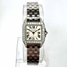 Thumbnail von Cartier Santos Demoiselle 2698 Quartz 20mm Steel 1.10TCW Diamond Watch </h1>