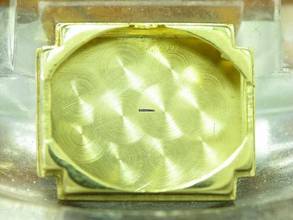 Thumbnail von Iduna 14kt 585 Gold Handaufzug Damenuhr / Klappdeckel In Gürtelschnallenform </h1>