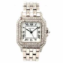 Thumbnail von Cartier Panthère Quartz 29mm Steel ~1.9TCW Diamond Watch </h1>