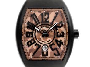  Franck Muller Vanguard Camouflage Titan PVD Automatik Armband Leder Kautschuk Faltschließe 53x44mm Box&Pap. Full Set Neu 